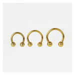 PVD GOLD 316L SURGICAL STEEL HORSESHOE