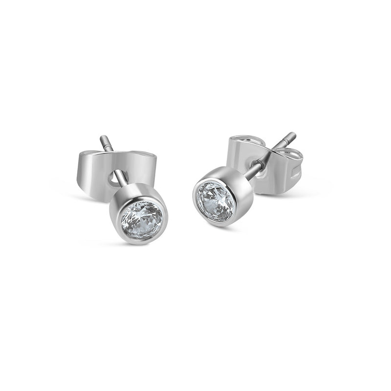 NEWBRIDGE CHILDRENS CLEAR STONE STUD EARRING ER1106