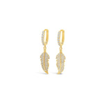 ABSOLUTE CRYSTAL FEATHER EARRINGS E2137