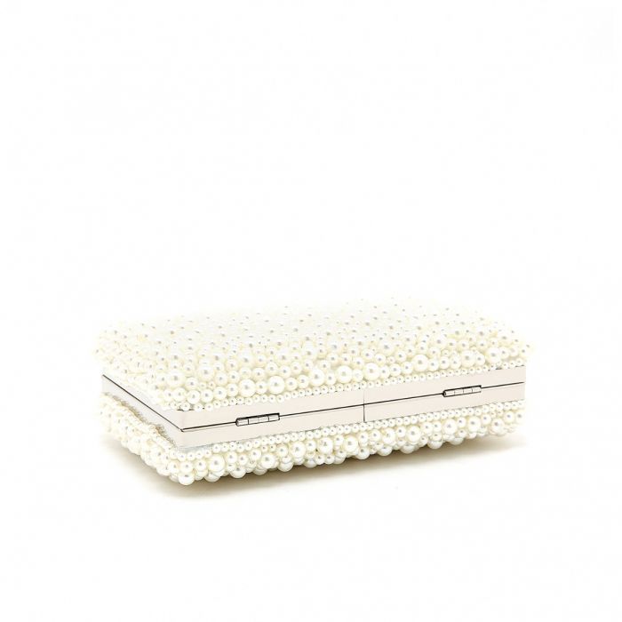 IVORY PEARL RECTANGLE CLUTCH BAG
