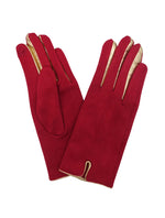 red suede gloves 