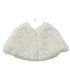 faux fur occasion cape in ivory