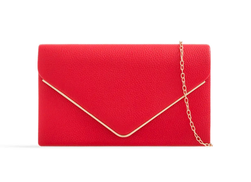 FAUX LEATHER CLUTCH BAG