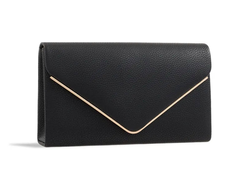 FAUX LEATHER CLUTCH BAG