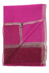 glitter evening scarf with crystals in Fushia pink 