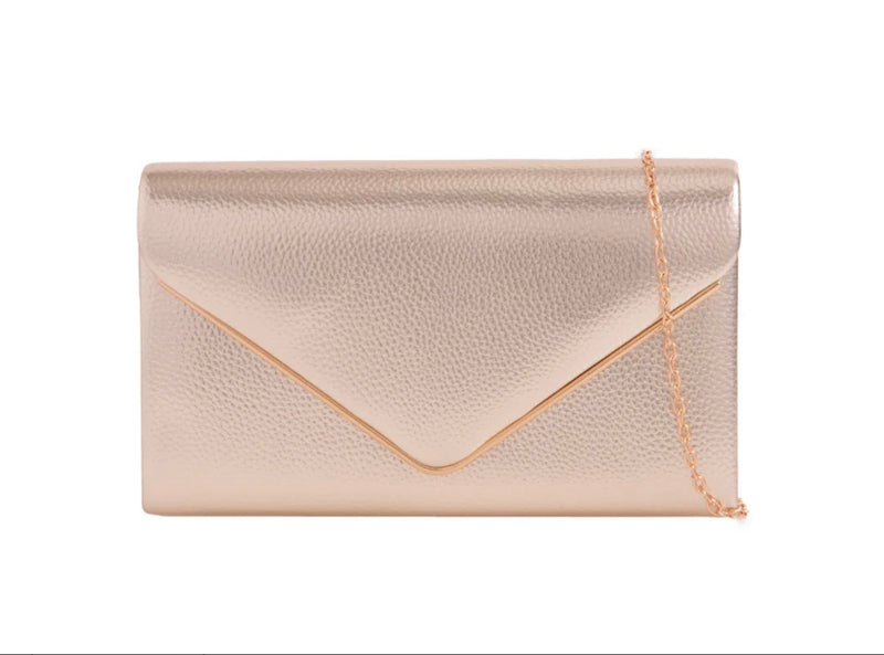 FAUX LEATHER CLUTCH BAG