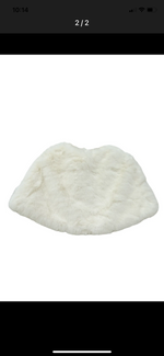 faux fur occasion cape in ivory back 