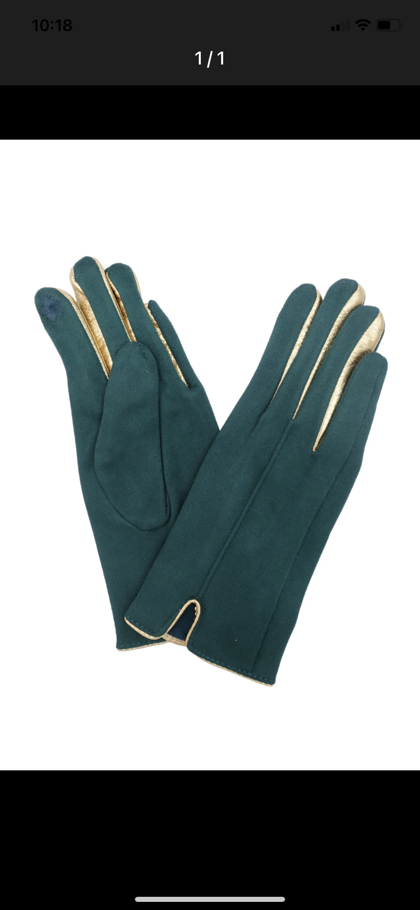 green suede gloves 