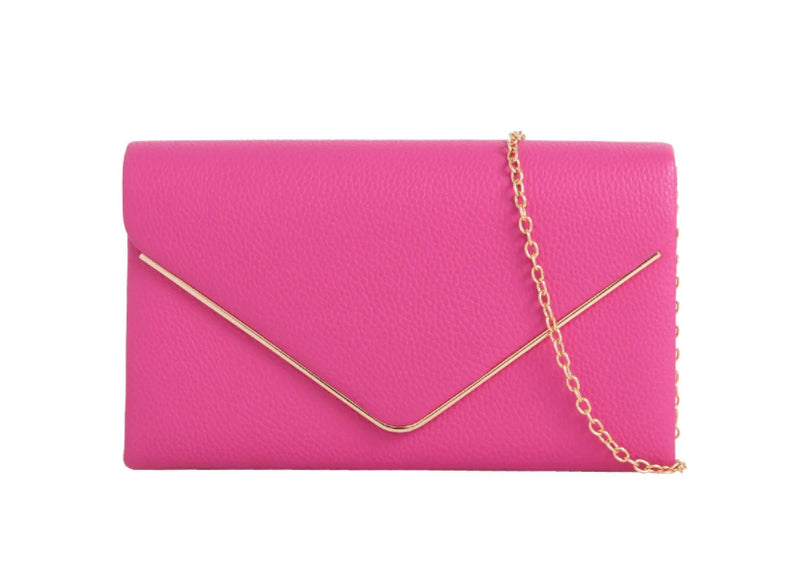 FAUX LEATHER CLUTCH BAG