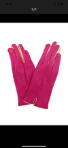 pink suede glove 