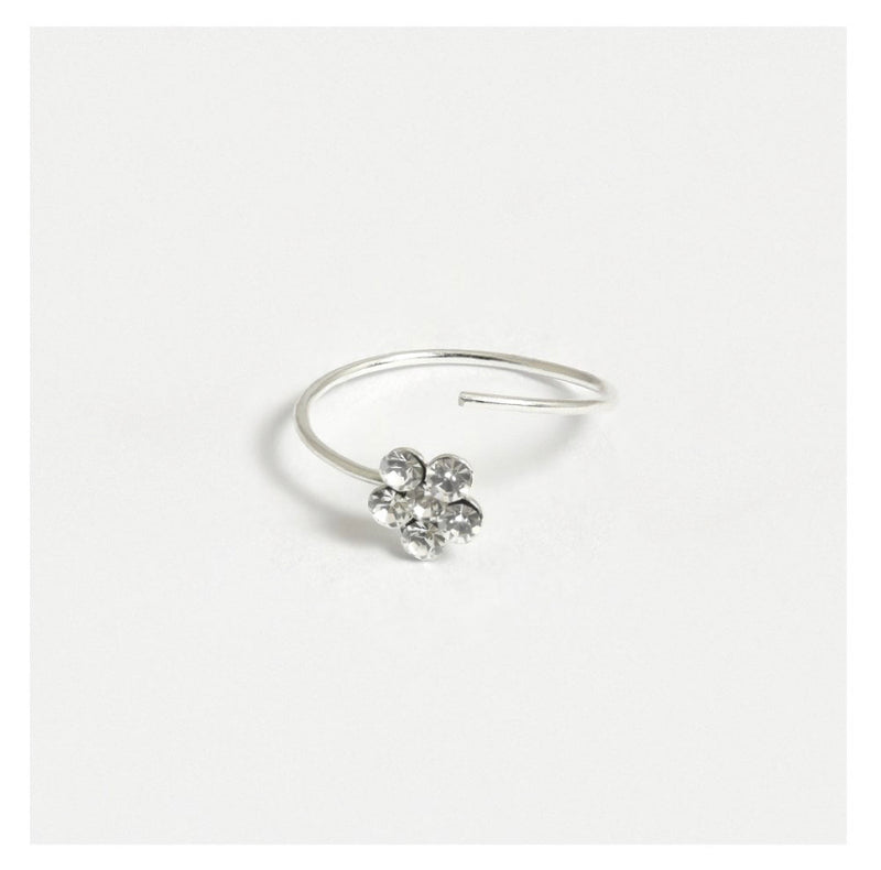 CRYSTAL DAISY SILVER NOSE RING