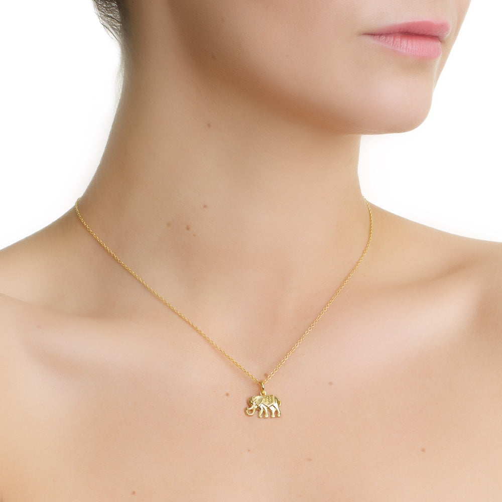 newbridge gold elephant charm necklace