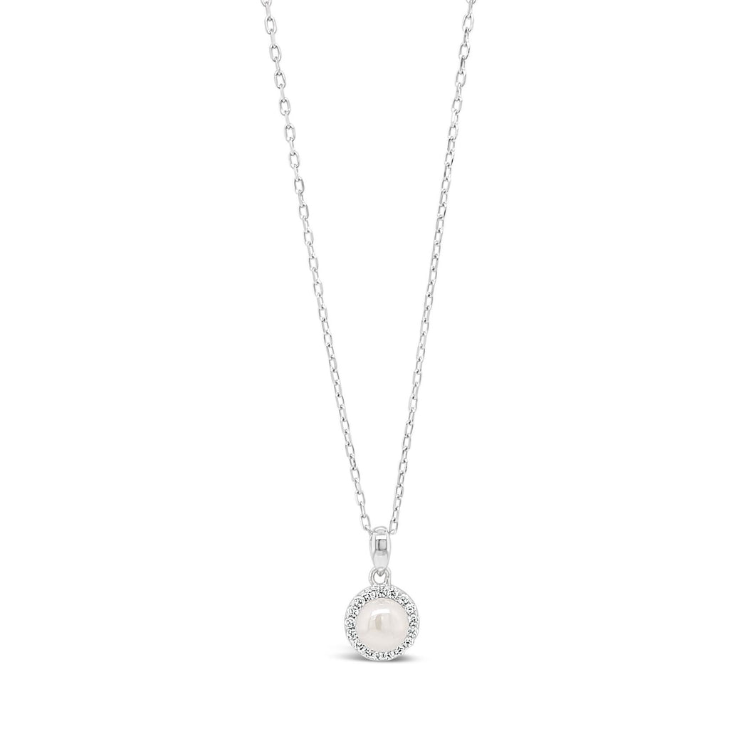 ABSOLUTE KIDS SILVER CRYSTAL AND PEARL PENDANTCONFIRMATION COMMUNION