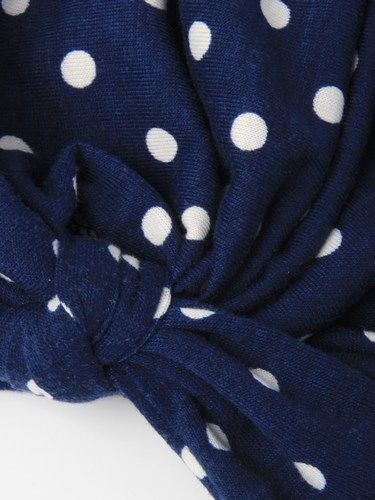 SET OF THREE POLKA DOT PRINT KIDS TURBANS