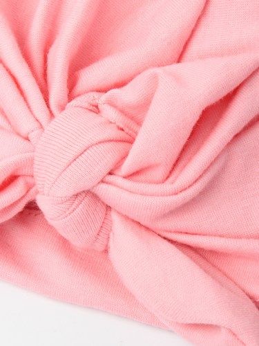 SET OF THREE MINI BABIES TURBANS PINK-WHITE-LILAC