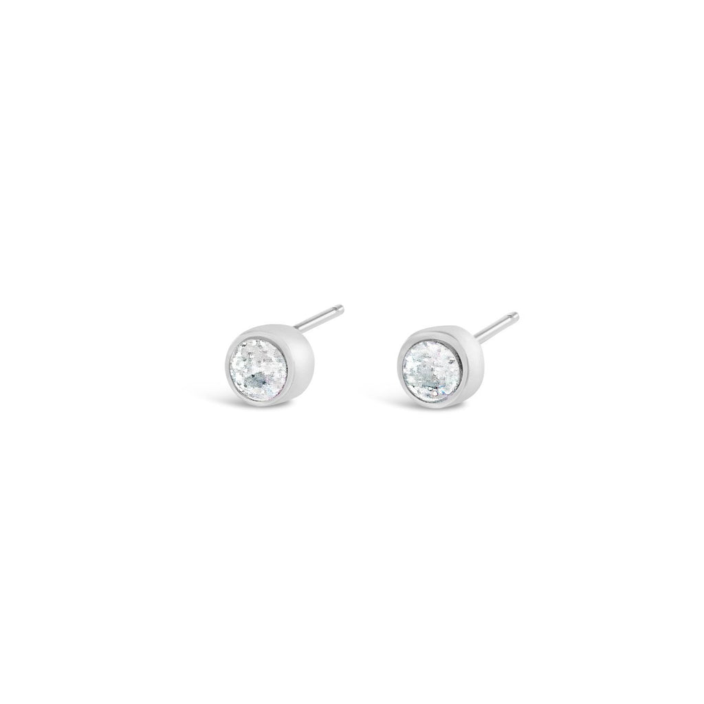 ABSOLUTE KIDS TEENAGERS SILVER CRYSTAL STONE STUD EARRINGS