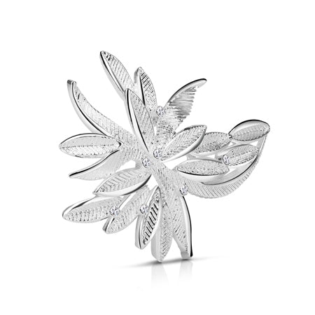 NEWBRIDGE SILVER LAUREL LEAF BROOCH B88341