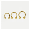 PVD GOLD 316L SURGICAL STEEL HORSESHOE