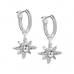 NEWBRIDGE AMY COLLECTION SILVER PLATED STAR EARRINGS E022SR