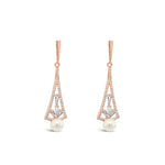 ABSOLUTE CRYSTAL & PEARL FILIGREE EARRINGS E2024