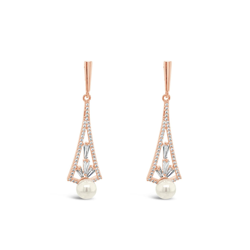 ABSOLUTE CRYSTAL & PEARL FILIGREE EARRINGS E2024