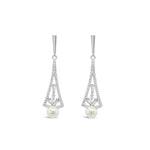 ABSOLUTE CRYSTAL & PEARL FILIGREE EARRINGS E2024