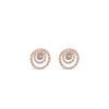 ABSOLUTE CRYSTAL THREE CIRCLE STUD EARRINGS E2015