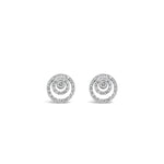 ABSOLUTE CRYSTAL THREE CIRCLE STUD EARRINGS E2015