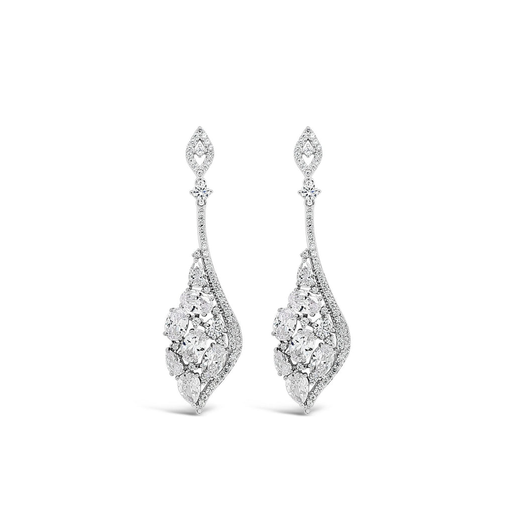 ABSOLUTE LARGE CRYSTAL ANGLE EARRINGS E2110