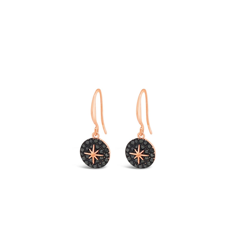 ABSOLUTE STARBURST ROSE GOLD MINI DROP EARRINGS E2159BK