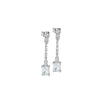 NEWBRIDGE SQUARE DROP EARRINGS WITH CLEAR STONE E2712