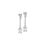 NEWBRIDGE SQUARE DROP EARRINGS WITH CLEAR STONE E2712
