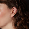 EAR-LECTRIFY STERLING SILVER BLACK CZ CRYSTAL SET EAR CUFF
