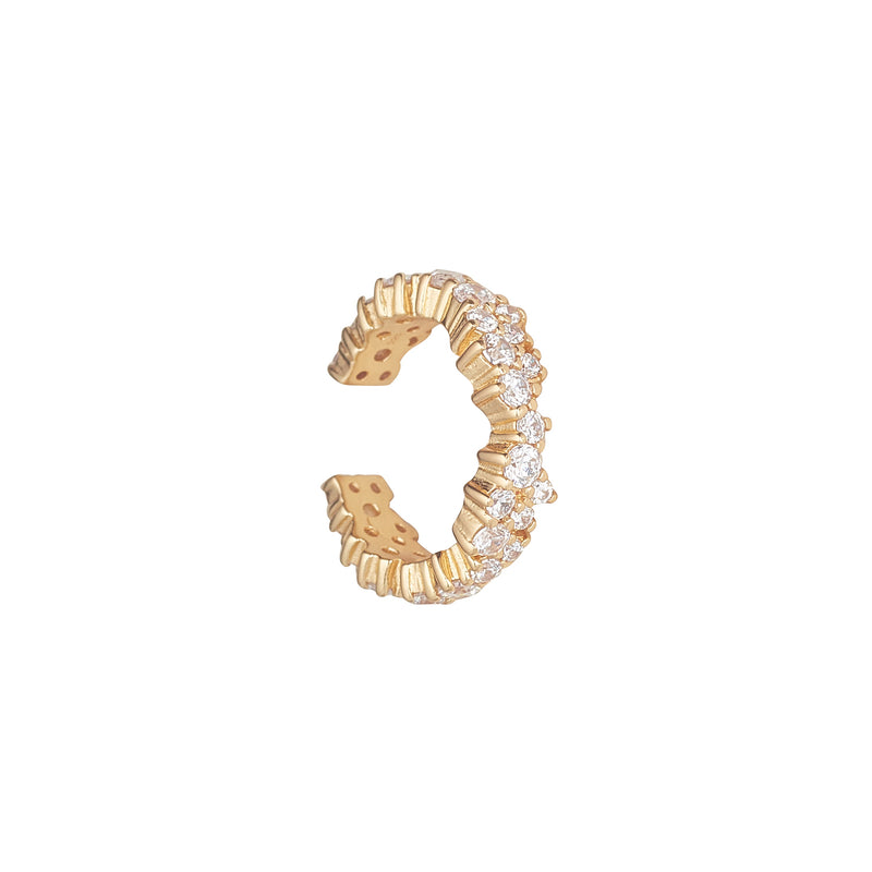 EAR-LECTRIFY GOLD PLATED CZ ENCRUSTED EAR CUFF