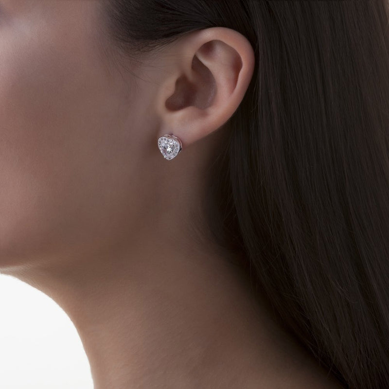 NEWBRIDGE CLEAR STONE HEART EARRING ER1240