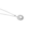 NEWBRIDGE SILVER CIRCLE PENDANT WITH CLEAR STONES P1964