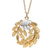 NEWBRIDGE SILVER GOLD LEAF PENDANT P88625