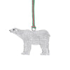 NEWBRIDGE SILVERWARE POLAR BEAR WITH CLEAR STONES CHRISTMAS TREE DECORATION