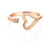 NEWBRIDGE SILVER ROSE GOLD PLATED HEART RING R2381RG