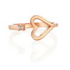 NEWBRIDGE SILVER ROSE GOLD PLATED HEART RING R2381RG