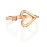 NEWBRIDGE SILVER ROSE GOLD PLATED HEART RING R2381RG