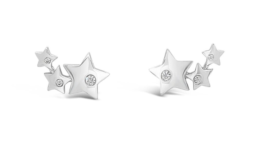 ABSOLUTE STERLING SILVER MULTI STAR EAR CLIMBER EARRING SE189SL