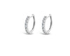 ABSOLUTE STERLING SILVER CRYSTAL SET HOOP EARRING SE193SL