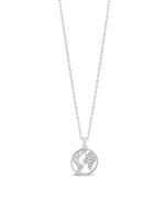 ABSOLUTE STERLING SILVER "GLOBE" CRYSTAL PENDANT  SP170SL