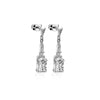 NEWBRIDGE SILVER VINTAGE DROP EARRINGS SQUARE STONE VER6050