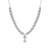 NEWBRIDGE SILVER VINTAGE CLEAR STONE NECKLACE VNL194