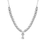 NEWBRIDGE SILVER VINTAGE CLEAR STONE NECKLACE VNL194