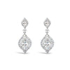 ABSOLUTE SILVER & CRYSTAL ART DECO EARRINGS E499