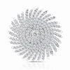 NEWBRIDGE SILVER SUNBURST BROOCH WITH CLEAR STONES B88425