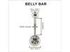 DRAGONFLY BELLYBAR SURGICAL STEEL